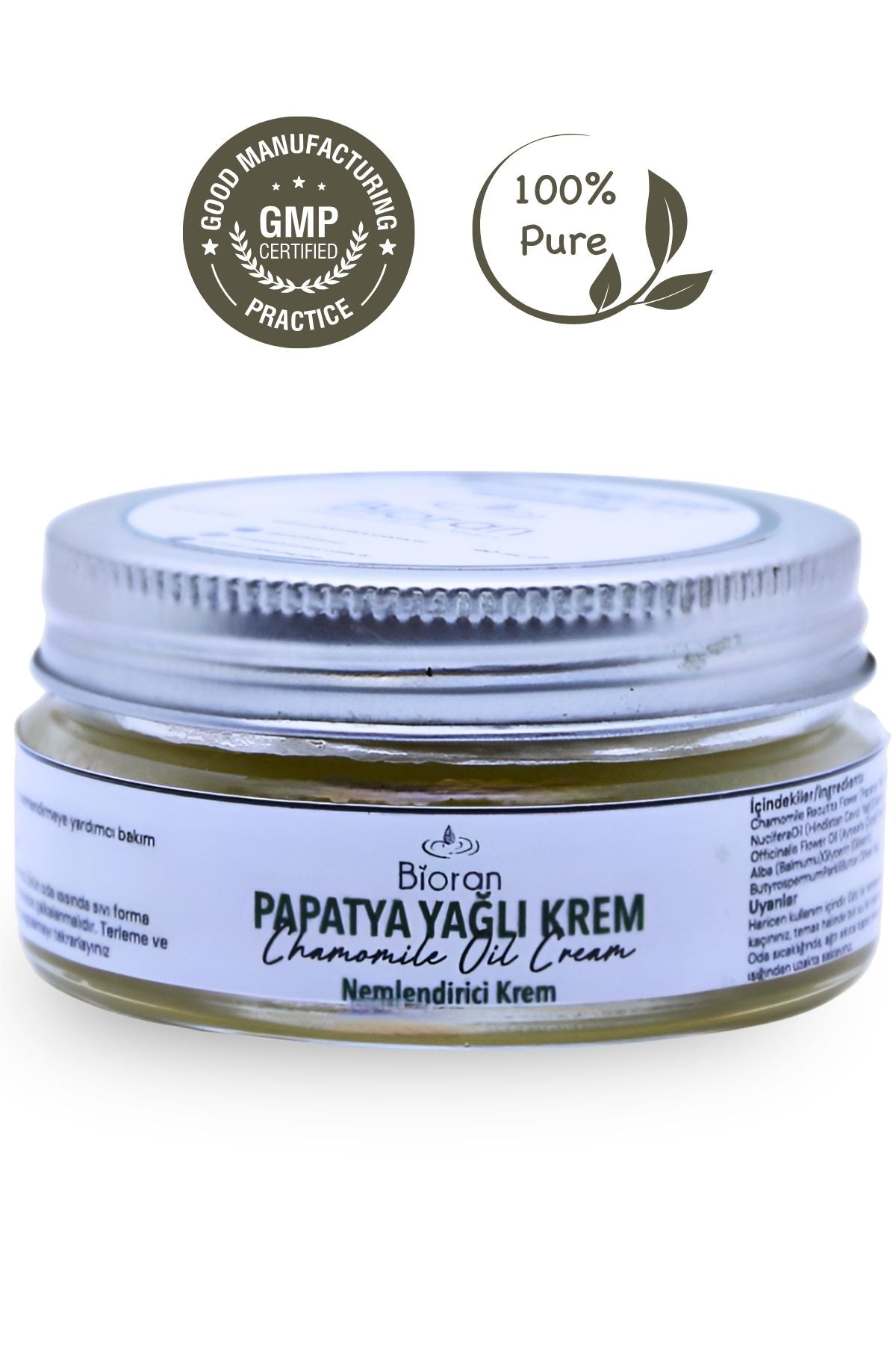 Papatya Yağlı %100 Doğal İçerikli Yoğun Bakım Kremi 40 Ml.