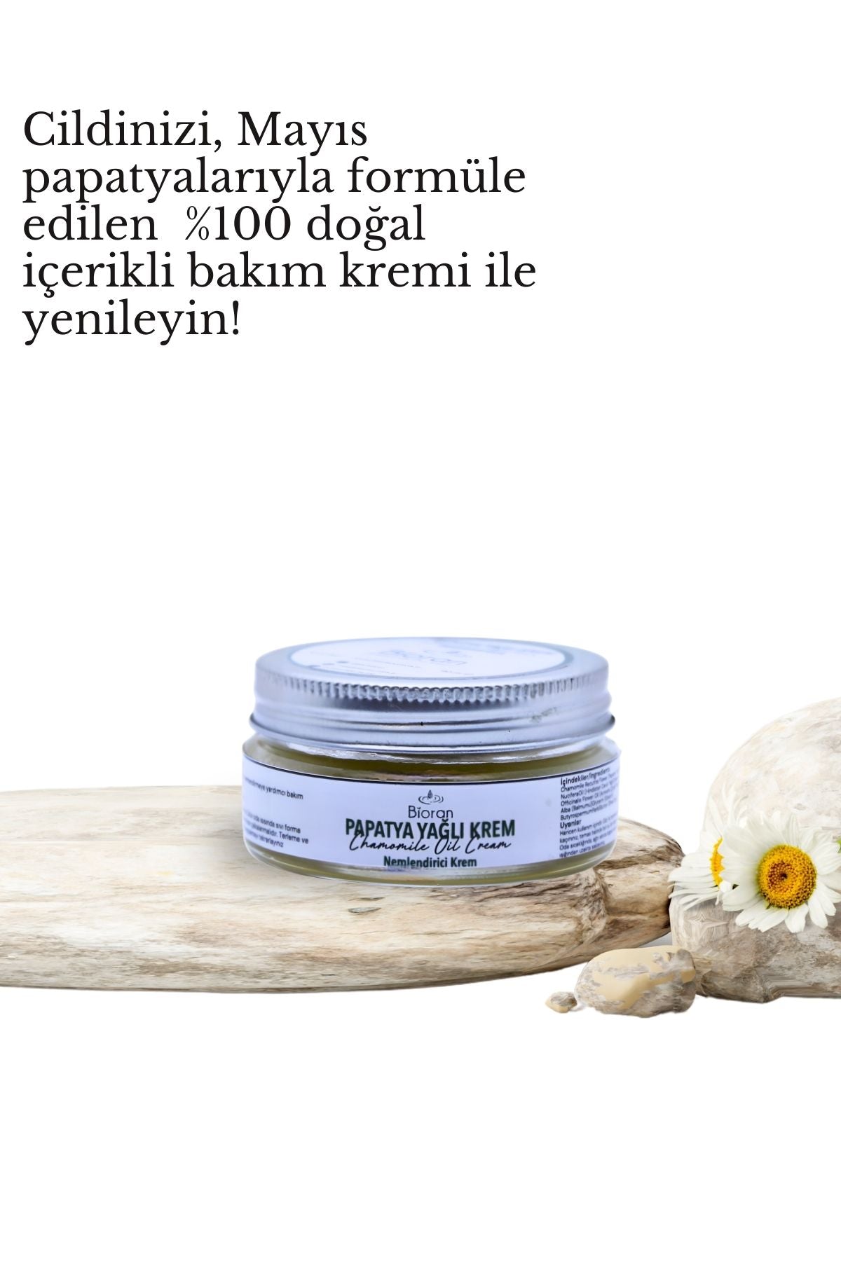 Papatya Yağlı %100 Doğal İçerikli Yoğun Bakım Kremi 40 Ml.