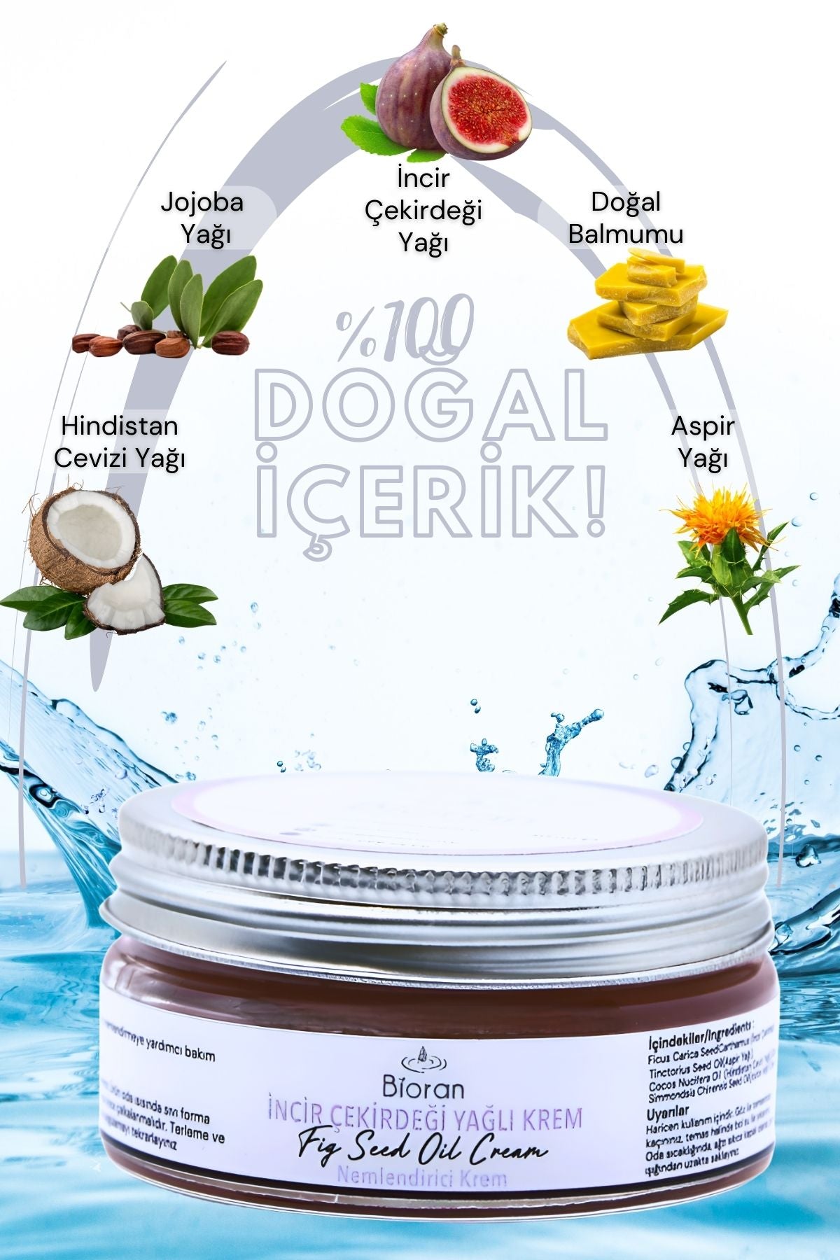 İncir Çekirdeği Yağlı Yoğun Bakım Kremi 40 ml. %100 Doğal