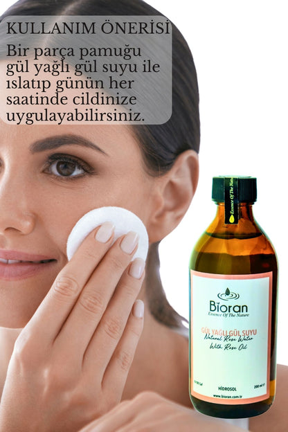 Gül Yağlı Gül Suyu Aydınlatıcı ve Gözenek Sıkılaştırıcı Tonik 200 ml (fliptop kapak)