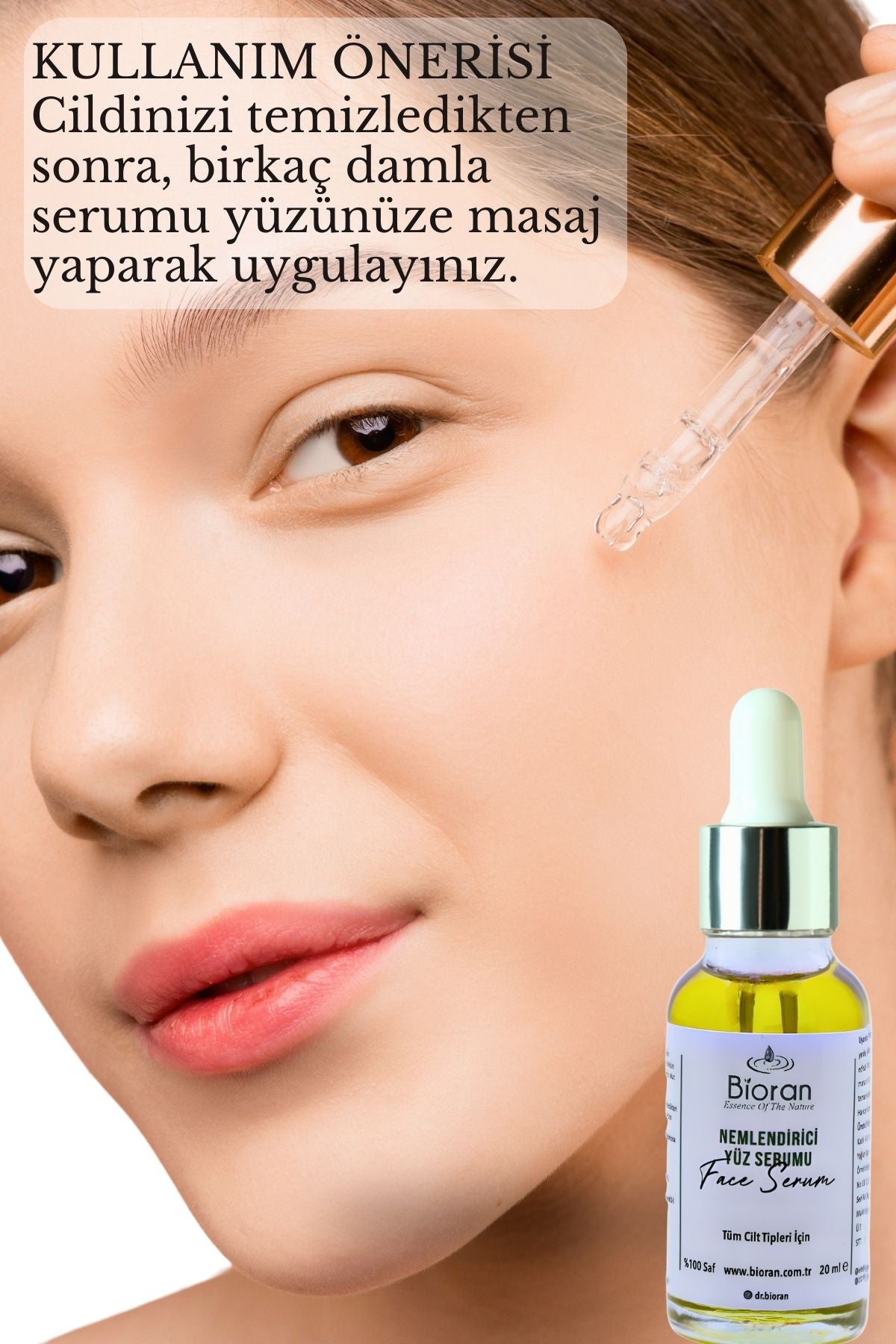 Nemlendirici Yüz Serumu %100 Saf ve Doğal İçerikli 20 ml.