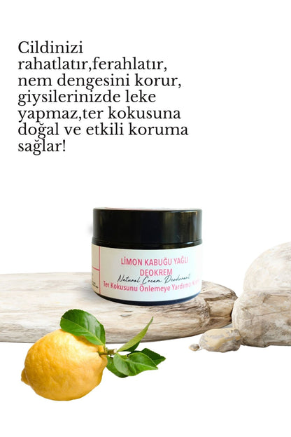 Limon Kabuğu Yağlı Krem Deodorant 40 ml %100 Doğal