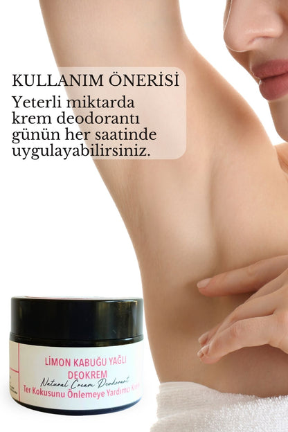 Limon Kabuğu Yağlı Krem Deodorant 40 ml %100 Doğal