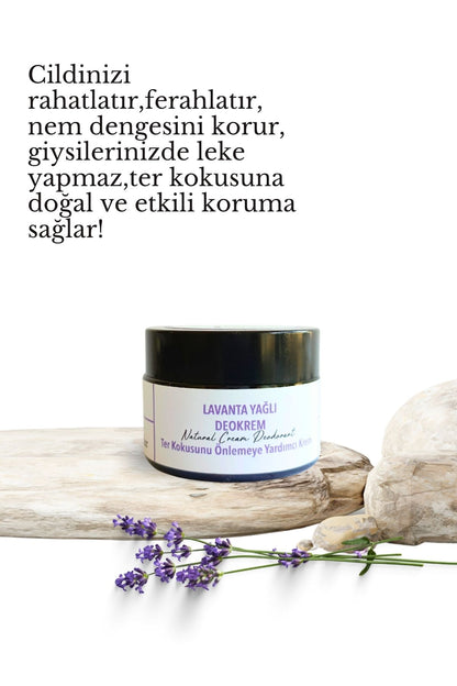 Lavanta Yağlı Krem Deodorant 30 ml. %100 Doğal