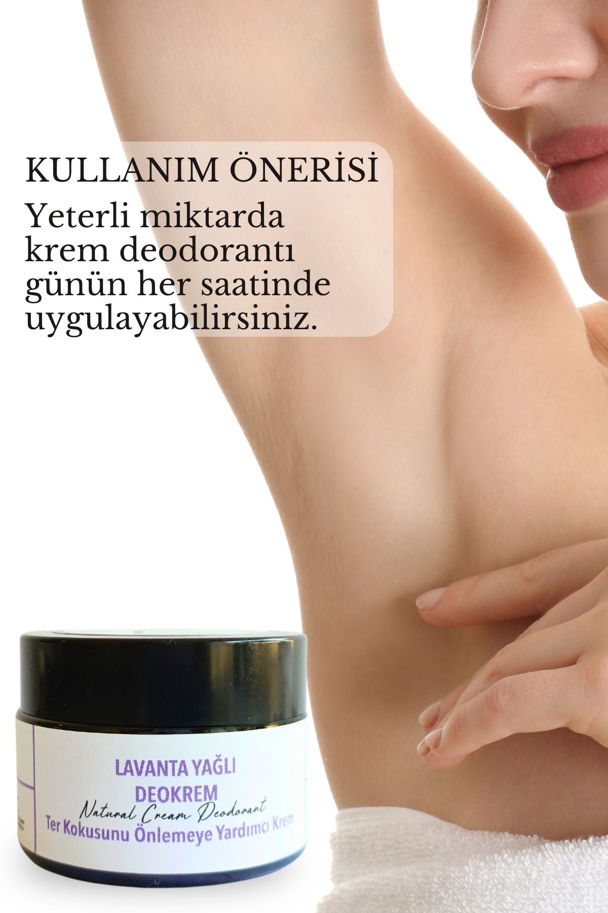 Lavanta Yağlı Krem Deodorant 30 ml. %100 Doğal